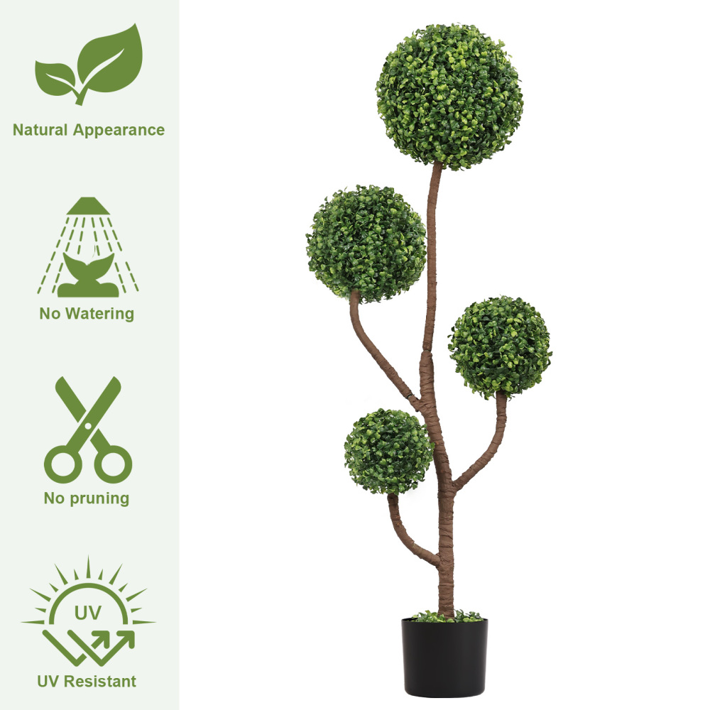 4피트 높이의 인조 박스우드 토피어리 나무, 화분에 담 - Bonsai Garden Indoor 리뷰 및 가격