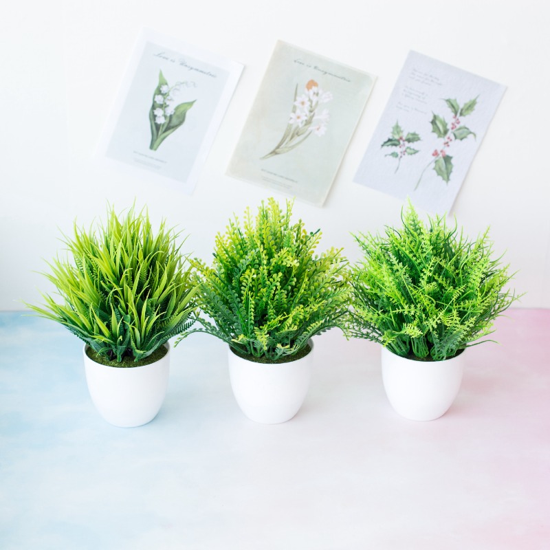 1개 녹색 인조 식물 플라스틱 분재 장식품 가정 정원  - Bonsai Garden Desk 리뷰 및 가격