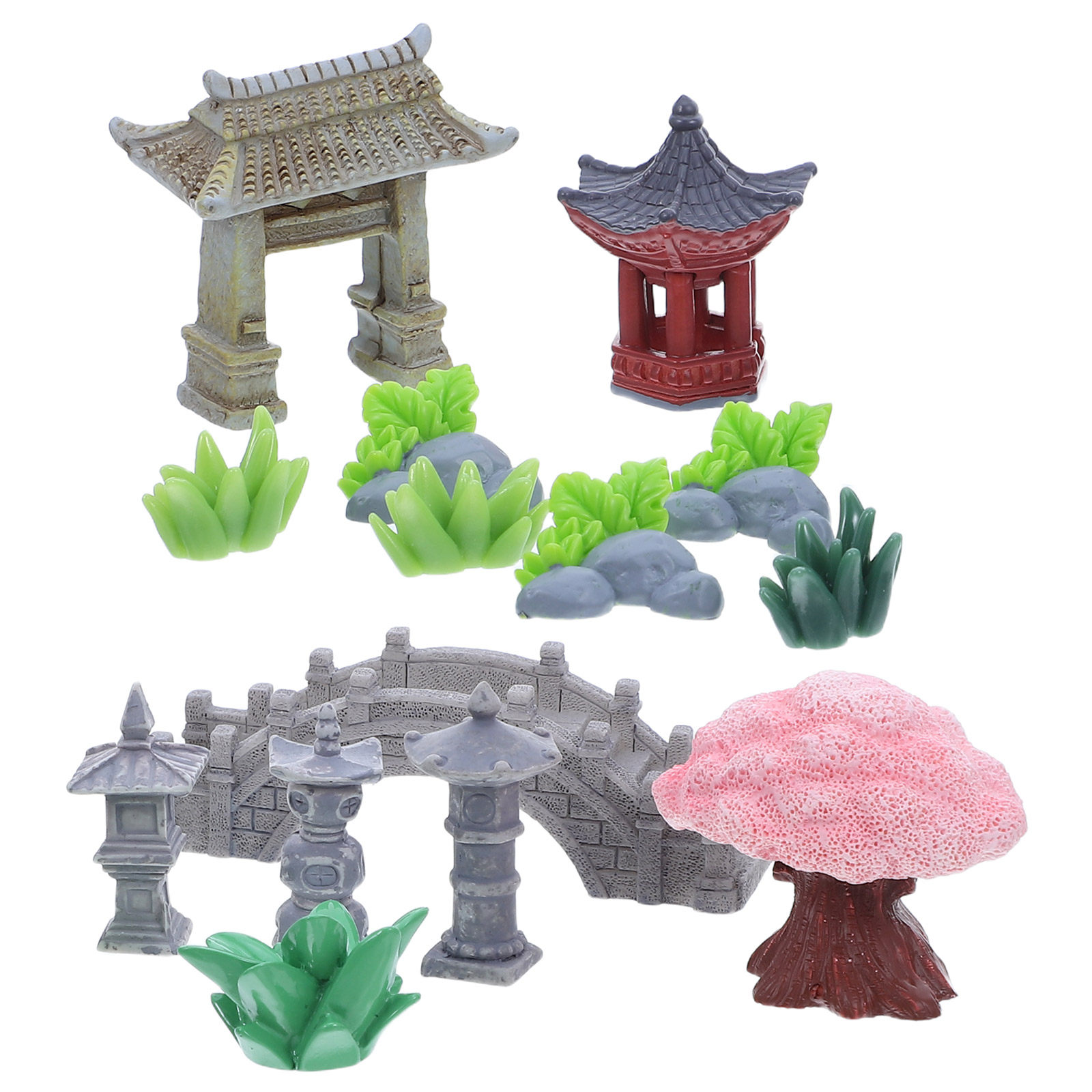 1 세트 수지 미니어처 조경 장식 현실적인 돌교 파빌리 - Bonsai Garden Desk 리뷰 및 가격