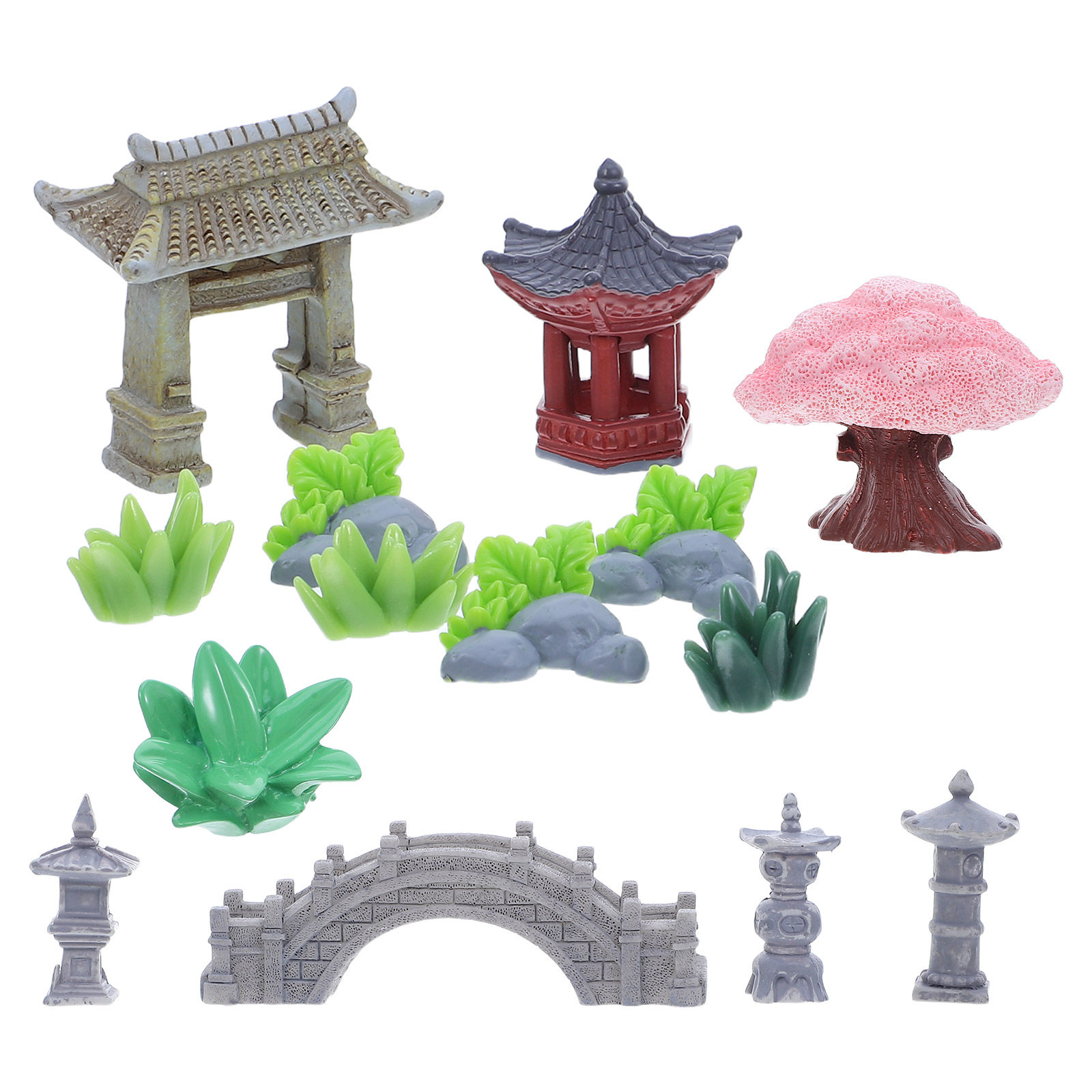 1 세트 수지 미니어처 조경 장식 현실적인 돌교 파빌리 - Bonsai Garden Desk 리뷰 및 가격