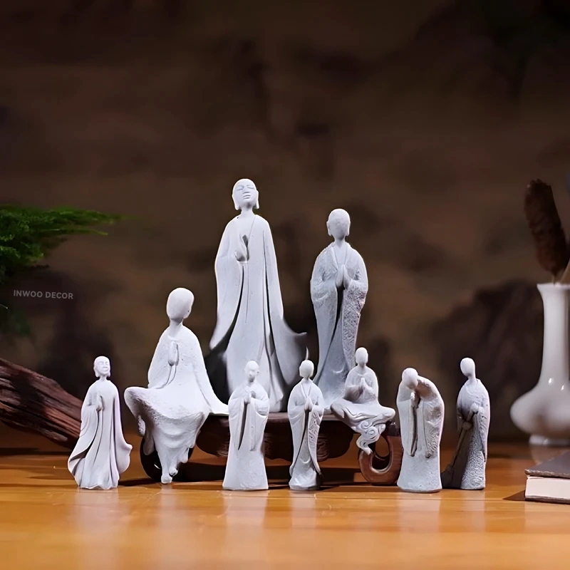 돌 부처님 동상 작은 스님 불교 불교 인형 선 분재 정 - Bonsai Garden Desk 리뷰 및 가격