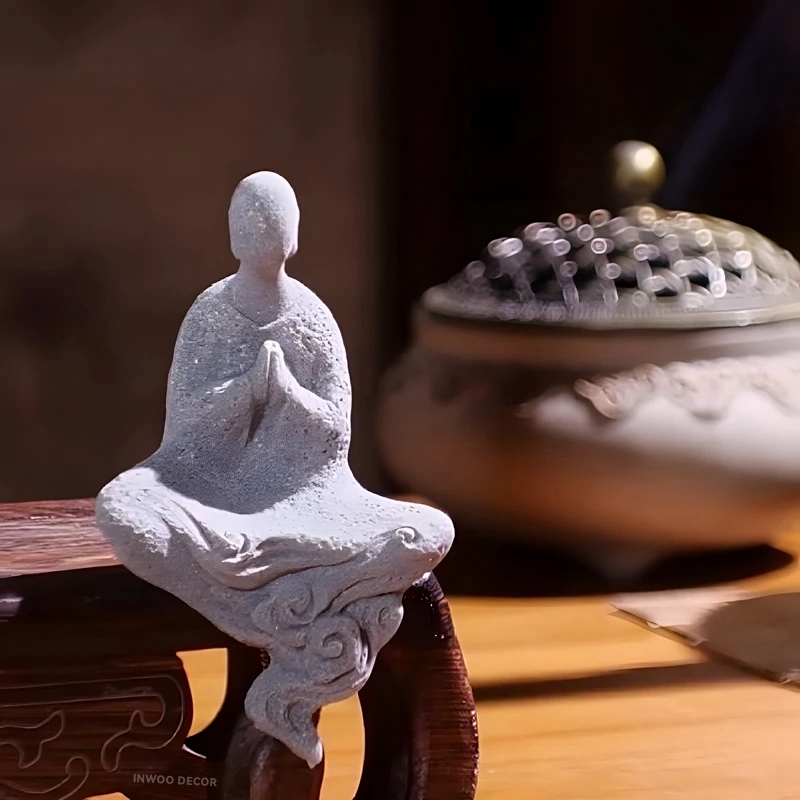돌 부처님 동상 작은 스님 불교 불교 인형 선 분재 정 - Bonsai Garden Desk 리뷰 및 가격